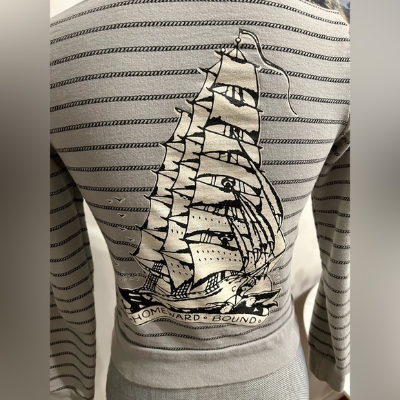 Sailor Jerry Tattoo Women’s Cropped Zip Up Hoodie - Picture 5 of 7